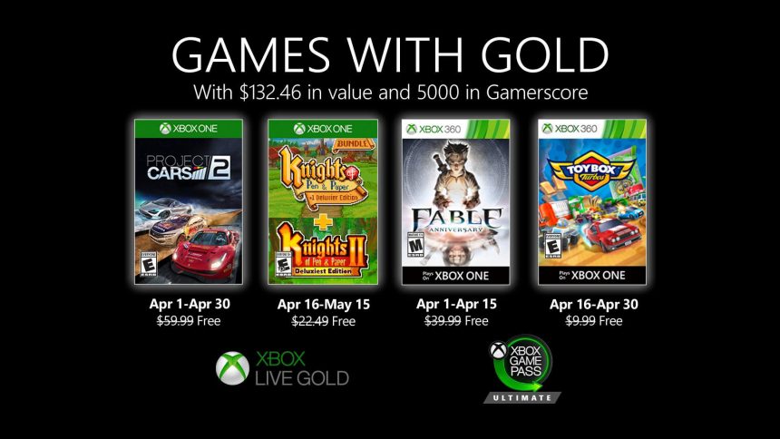 A Games With Gold áprilisban is erős felhozatallal dolgozik