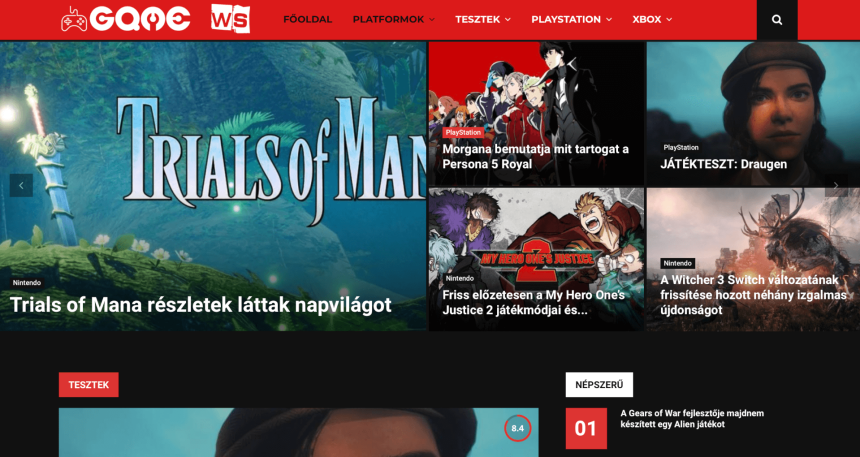 Játékrovatunk egy új, aloldalt kapott, ahol csak játékokkal kapcsolatos témákról olvashattok 11 Játékrovatunk egy új, aloldalt kapott, ahol csak játékokkal kapcsolatos témákról olvashattok