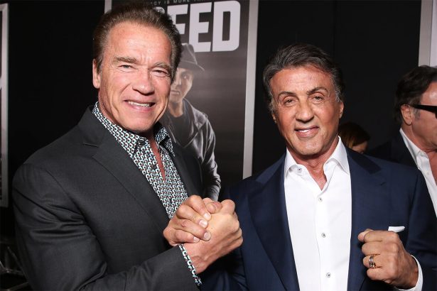 Schwarzenegger trollkodott egy sort Stallonéval a Rambo V – Utolsó vér bemutatója után 18 Arnold Schwarzenegger és Sylvester Stallone