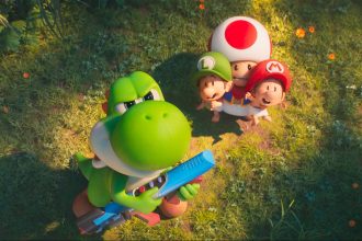 Mario felébreszt egy T-rexet a Super Mario Galaxis: A film Super Bowl-féle kedvcsinálójában 22 The Super Mario Galaxy Movie