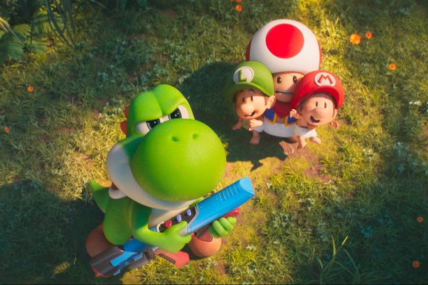 Mario felébreszt egy T-rexet a Super Mario Galaxis: A film Super Bowl-féle kedvcsinálójában 16 The Super Mario Galaxy Movie